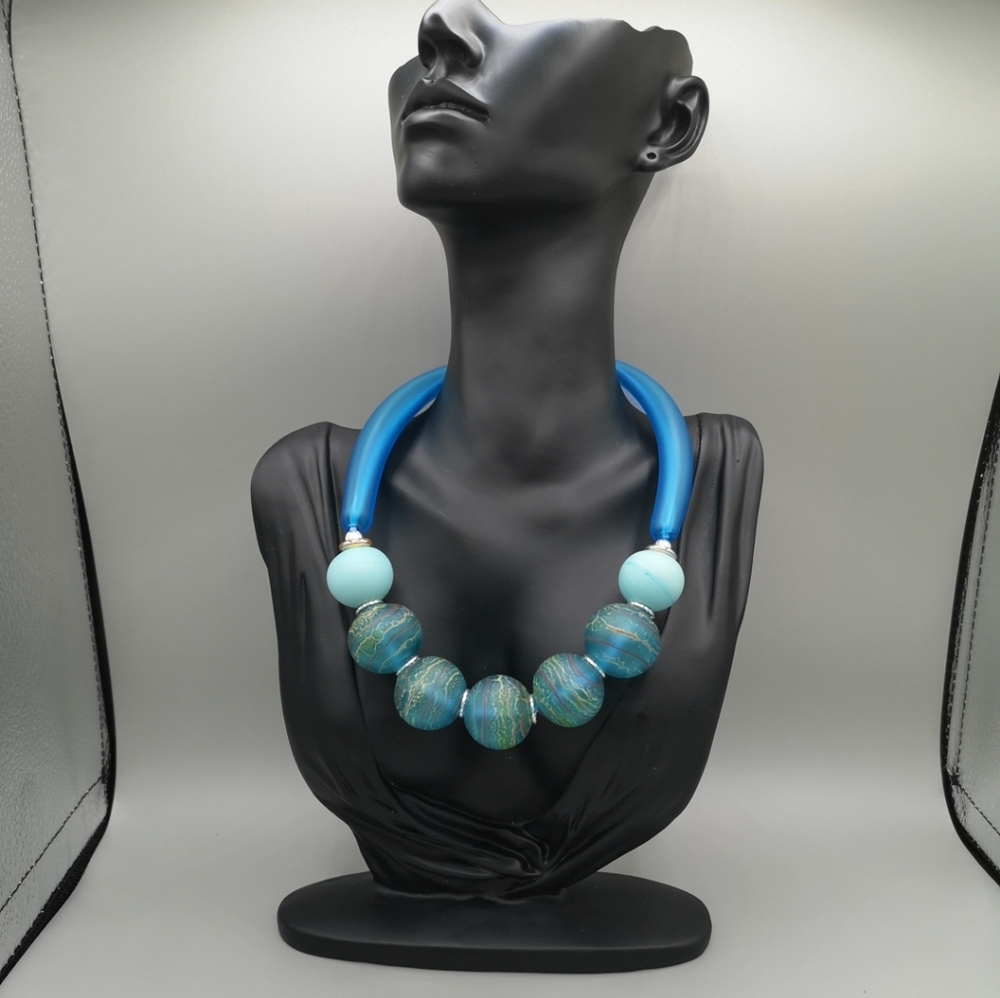 Handmade Lampwork Glass Beads Necklace